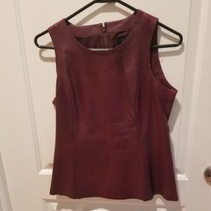 Banana Republic 100% Leather sleeveless top (rare)